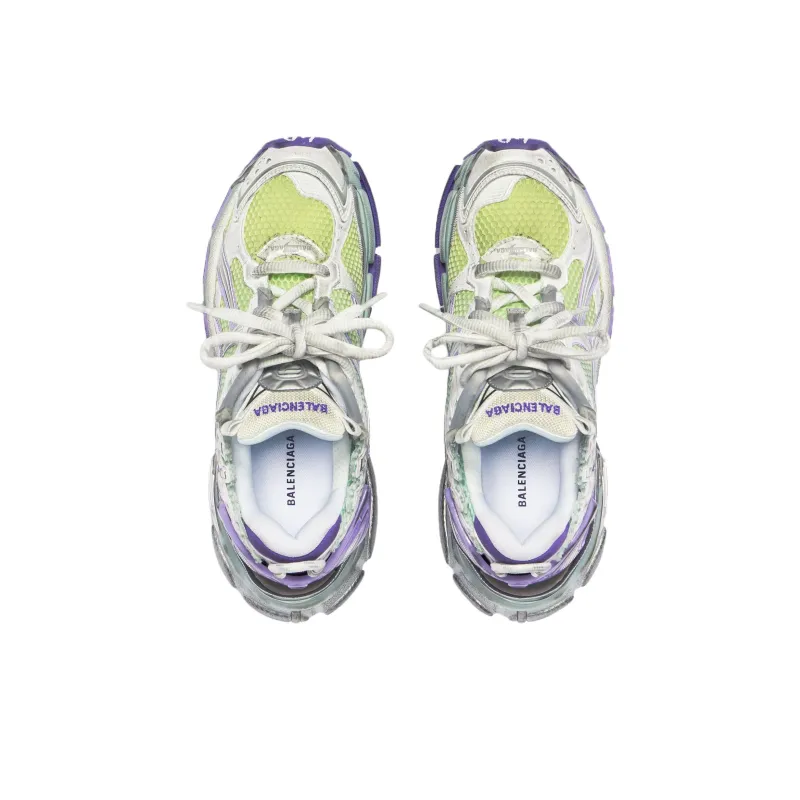 Balenciaga Runner Gradient Low Top Chunky Sneakers Women's White-4