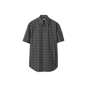 Burberry Monogram Print Short Sleeve Shirt