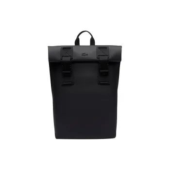 LACOSTE PVC Polyvinyl Chloride Backpack Regular Men's Black