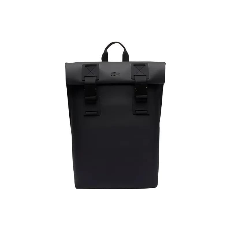 LACOSTE PVC Polyvinyl Chloride Backpack Regular Men's Black-0