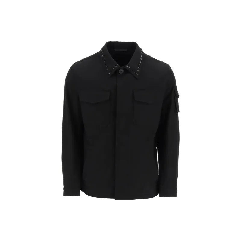 Valentino Stud Detailed Long Sleeved Shirt-0