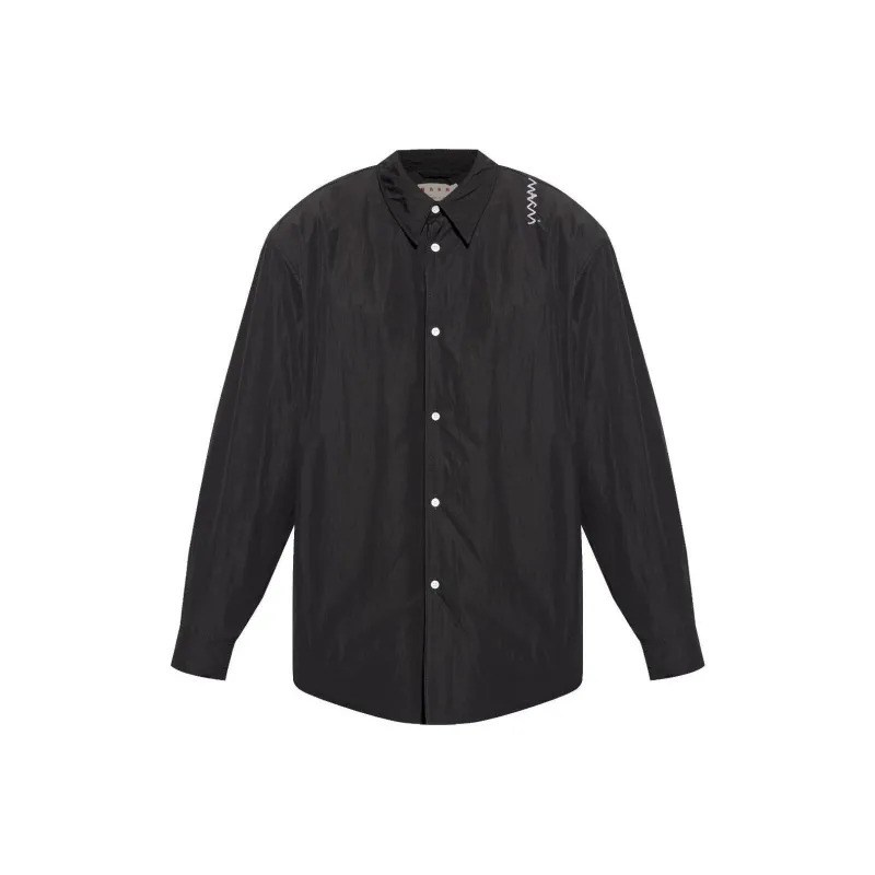 MARNI Logo Embroidered Buttoned Shirt-0