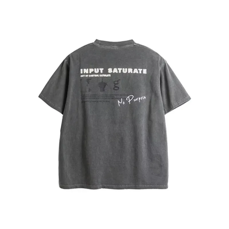 PAINT STAIN T Shirt Unisex Gray-1
