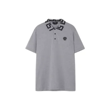 VERSACE VERSACE FW22 Polo Shirt Men's Gray