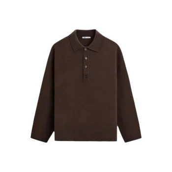 ZARA Polo Shirt Men's Chocolate Brown