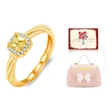 Small Sugar Cube Ring 925 Sterling Silver+Sweet Box