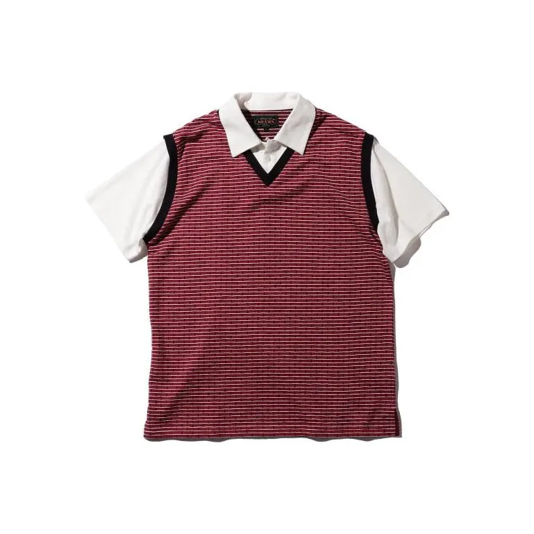 Beams Polo Shirts Men Burgundy-0
