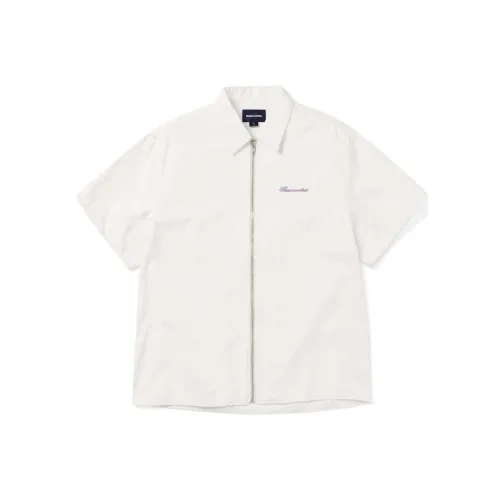 Thisisneverthat Washed Denim Zip Short Sleeve Shirt