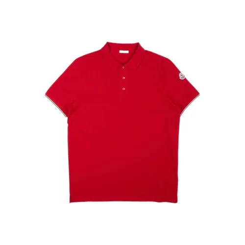 Moncler Polo Shirts Men Red