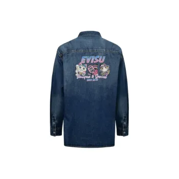 EVISU Shirts Unisex Denim Blue