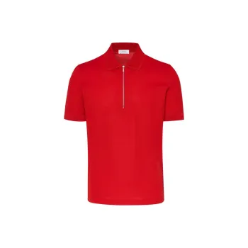 Ferragamo Logo print Zip up Polo Shirt
