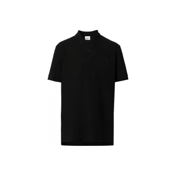 Burberry Embroidered Oak Leaf Crest Piqué Polo Shirt