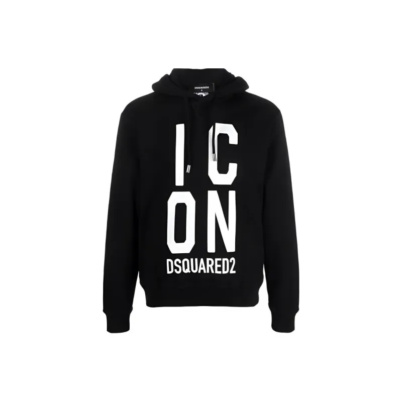 DSQUARED 2 Icon-Printed Drawstring Hoodie-0