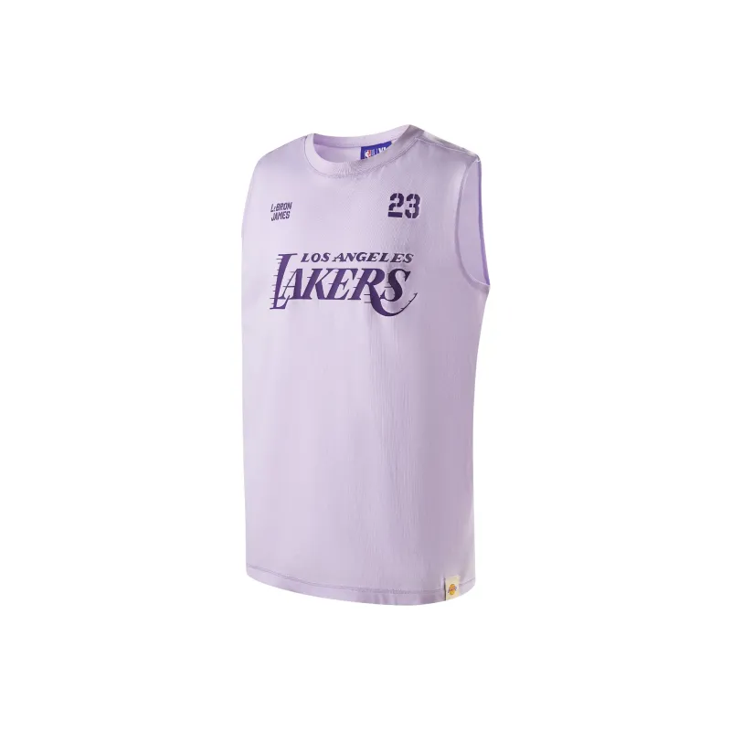 NBA Los Angeles Lakers Team Culture Collection Tank Tops Unisex Light Purple-0