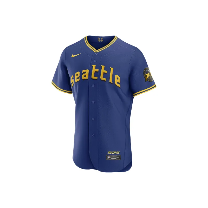 Nike MLB Seattle Mariners City Connect Shirt Men's Royal Blue-0