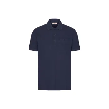 Valentino Button Detailed Short Sleeved Polo Shirt