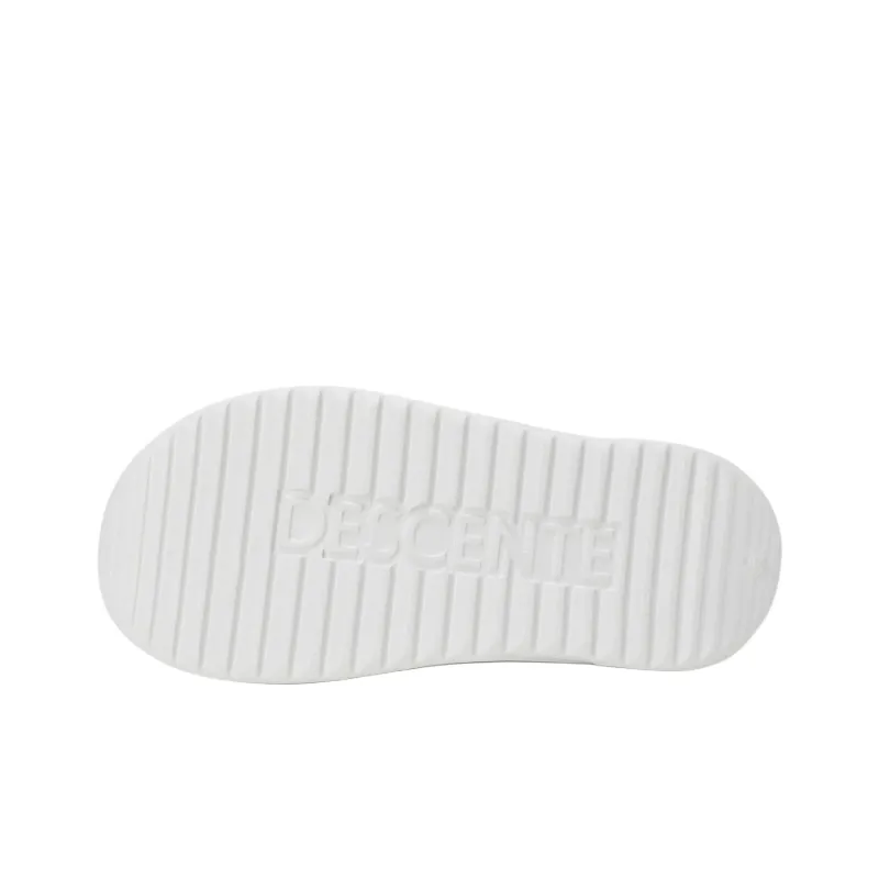 DESCENTE D Wave Abrasion Resistant Slip Resistant Flip Flops Unisex White-4