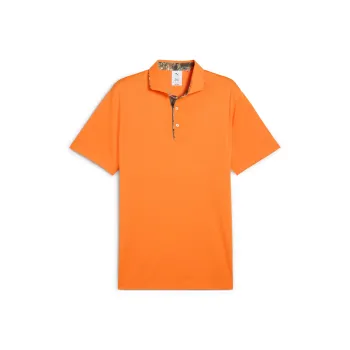 PUMA x REALTREE Golf SS25 Realtree Polo Shirt Men's Orange