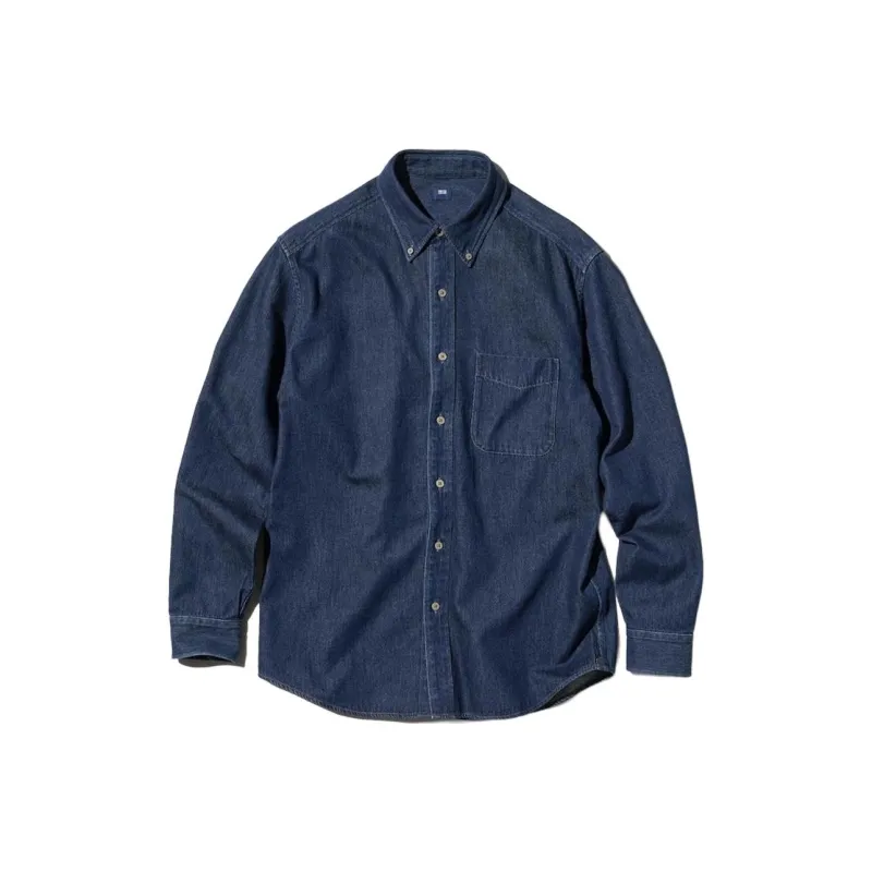 UNIQLO Shirts Men Dark Blue-0