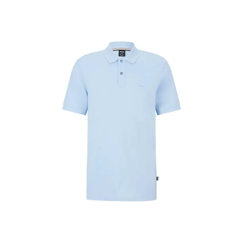 HUGO BOSS Logo embroidered Cotton Piqué Polo Shirt-0