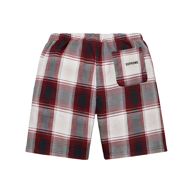Supreme Nike Plaid Sweatshort-1