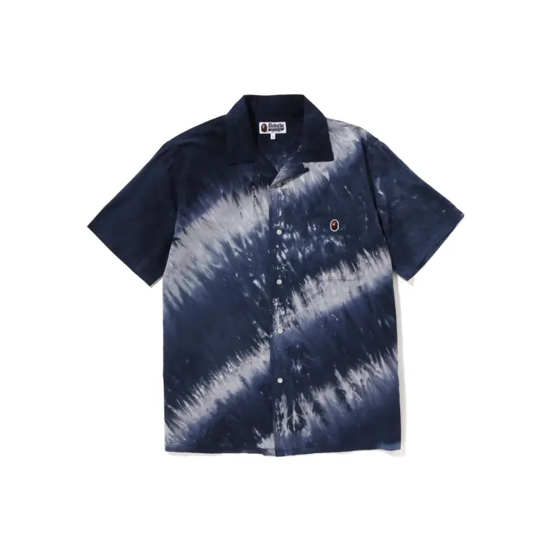 Bape Ape Head One Point Tie Dye Shirt-1