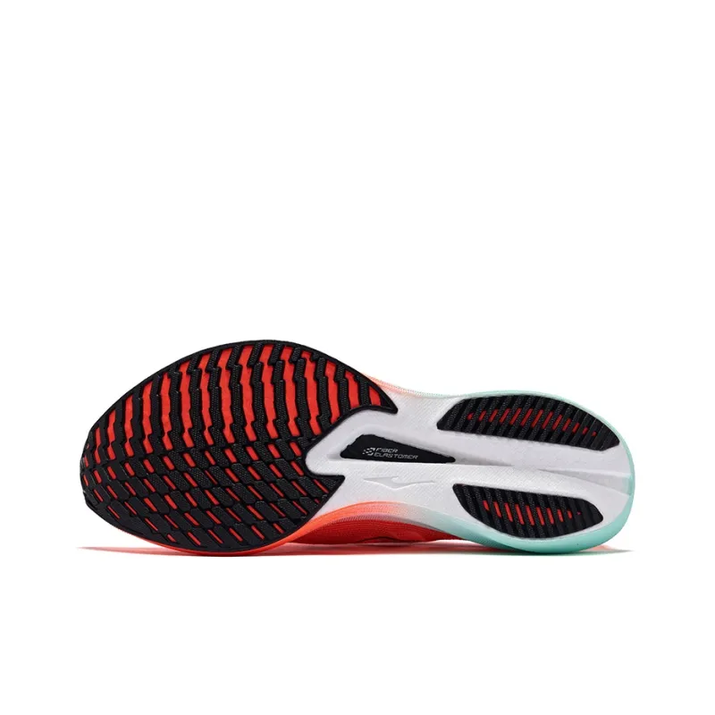 Erke Extreme Wind 3.0 Running Shoes Men Low Top Neon Sunset Red With Solid Black-4