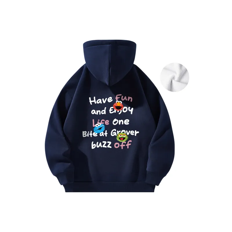 SESAME STREET Sweatshirt Thickened And Fleece Lined Unisex-27