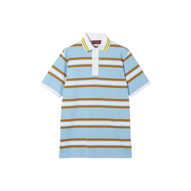 GUCCI SS25 Polo Shirt Men's Light Blue-0