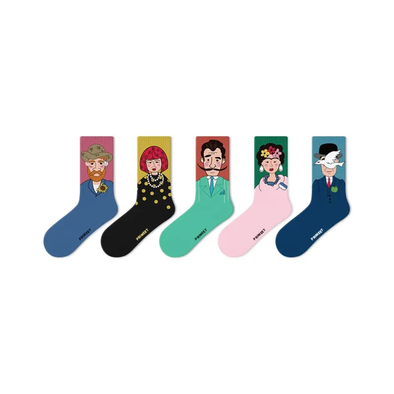 Primeet Mid Calf Socks Unisex 5 Pack-11