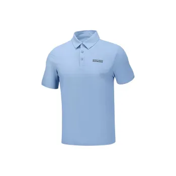 Skechers Polo Shirt Men's Matte Light Blue