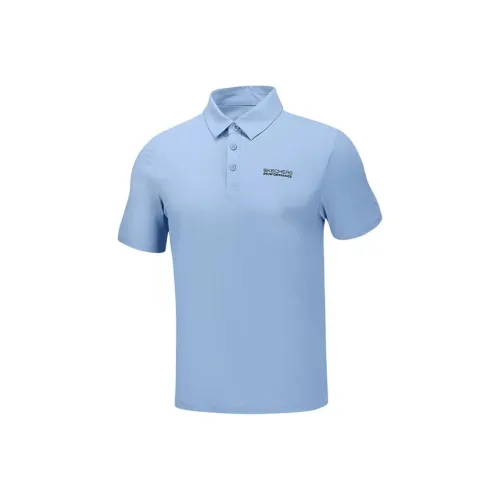 Skechers Polo Shirt Men's Matte Light Blue