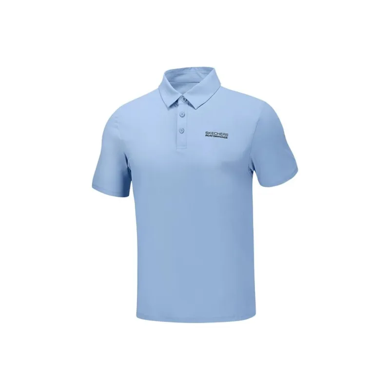 Skechers Polo Shirt Men's Matte Light Blue-0