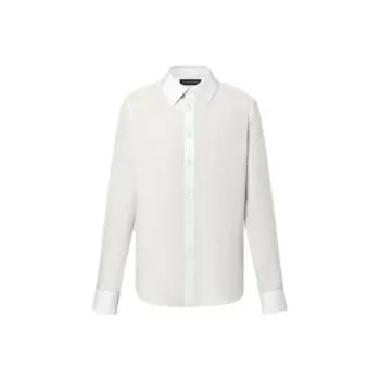 LOUIS VUITTON Embroidered Long Sleeved Cotton Blend Shirt