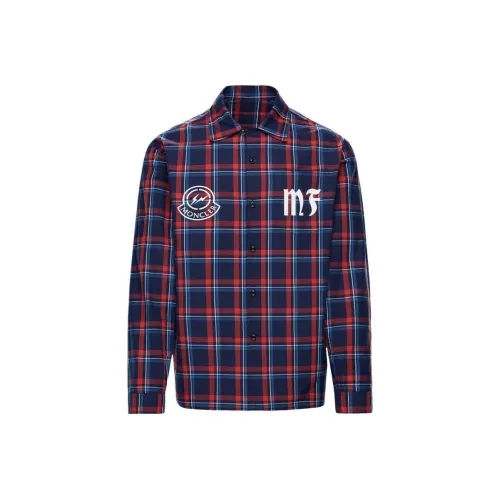 Moncler Shirts Men Red Blue