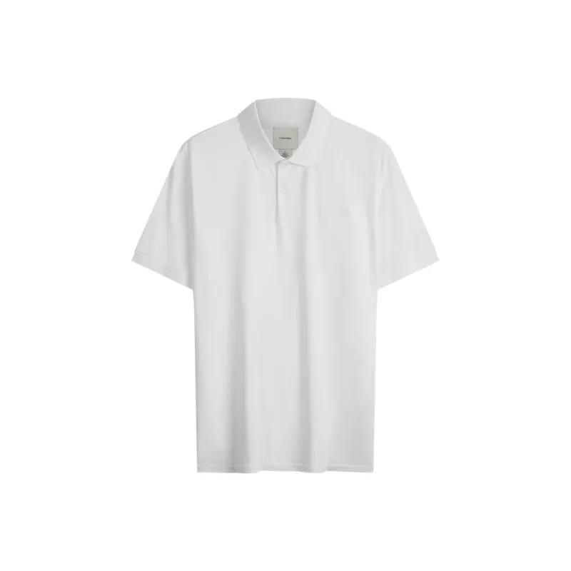 CALVIN KLEIN Polo Shirt Men's Moon White-0