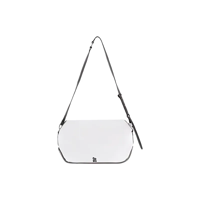 OZKO PU Toast Bag Tote Bag Shopping Bag Handbag Shoulder Bag Large Size Unisex Champagne/White Silver-1