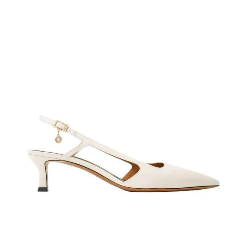 Maje Slim Heel High Heels 5cm Women's Ivory White-1
