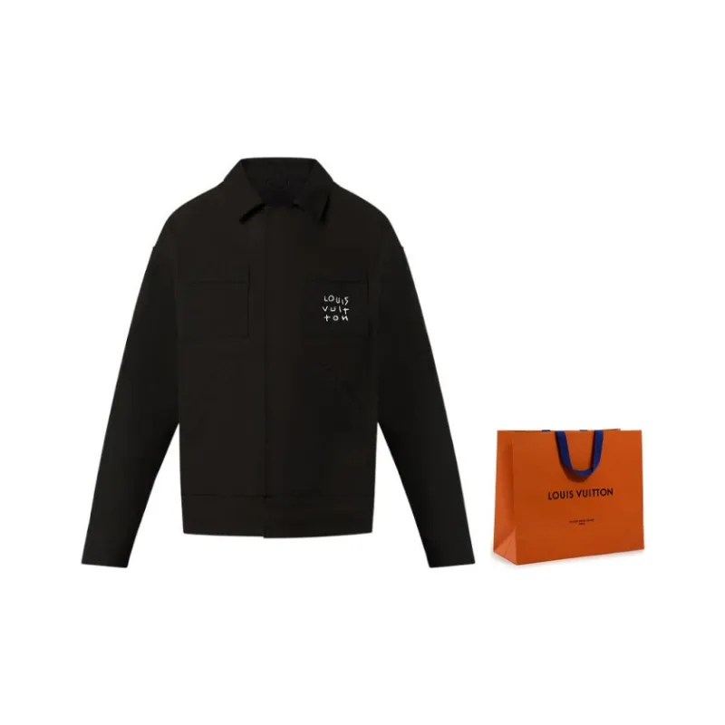 LOUIS VUITTON Shirt Men's Black-4