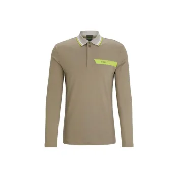 HUGO BOSS FW23 Polo Shirt Men's Brown Green