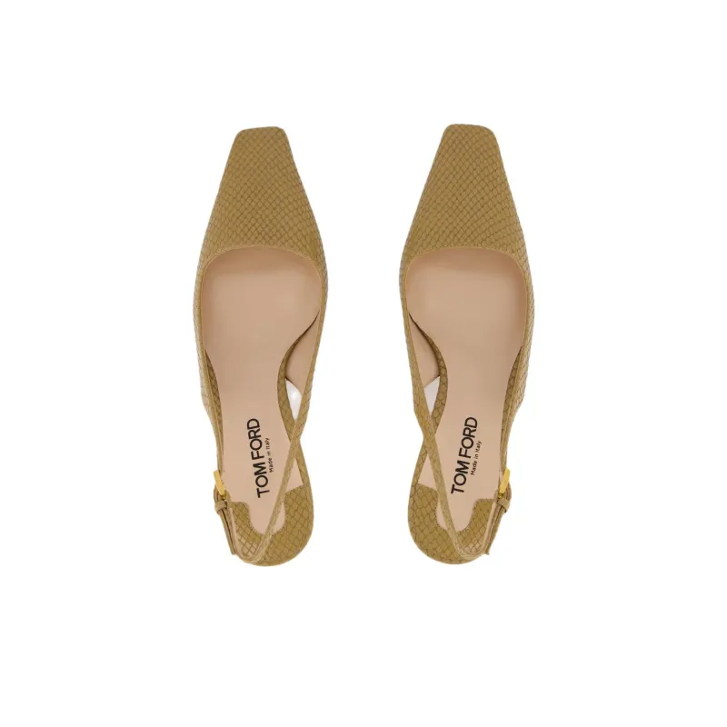 TF Slim Heel High Heels Women's Ginger Yellow-4