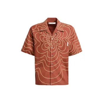 MARNI Vibrating Flower Bowling Shirt