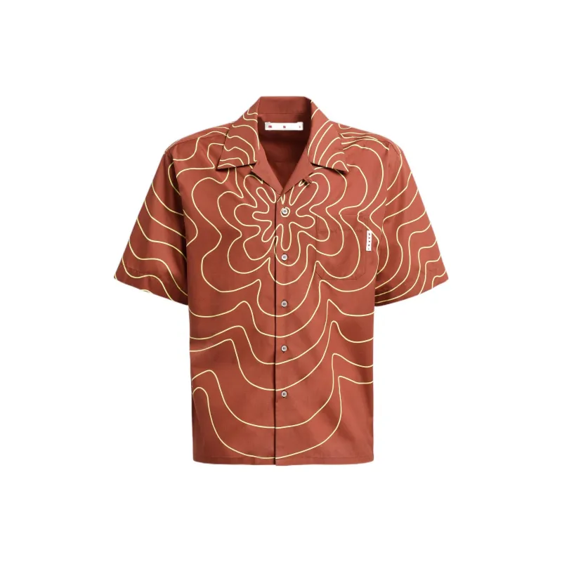MARNI Vibrating Flower Bowling Shirt-0