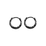 Mobius Loop Hoop Earrings Black