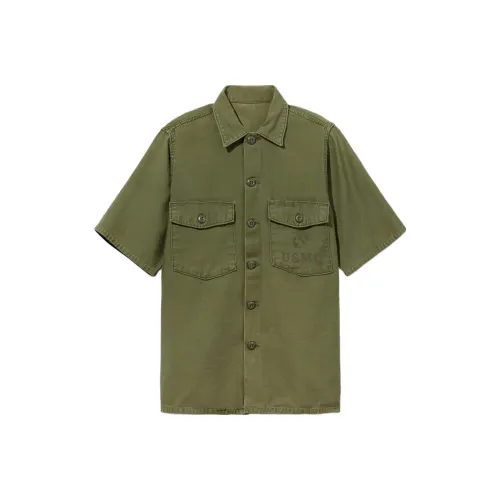 Alpha Industries Shirts Men Olive Green