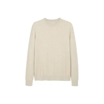 Osens Cashmere Sweater Men's Original Yarn Beige
