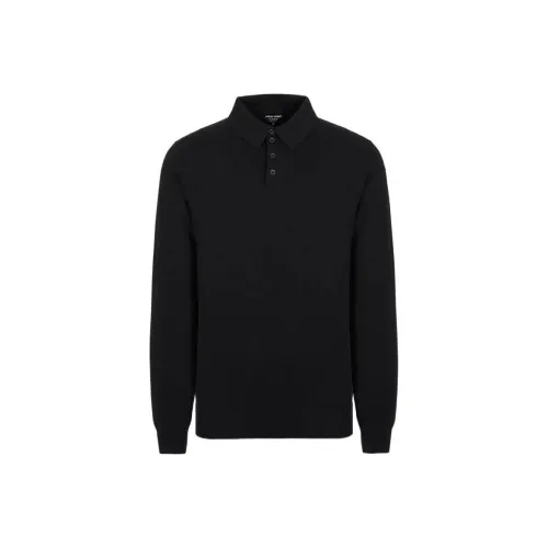 GIORGIO ARMANI Long sleeved Cashmere Polo Shirt
