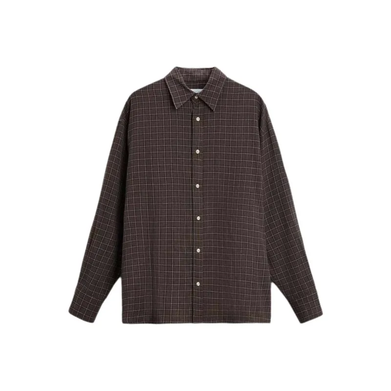 ZARA Shirts Men Brown/White-0