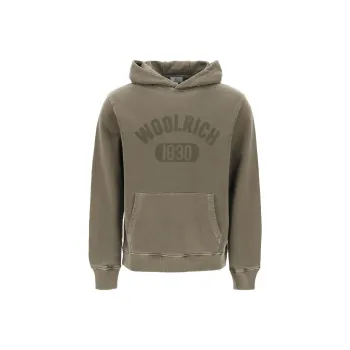 WOOLRICH Long Sleeved Logo Printed Hoodie