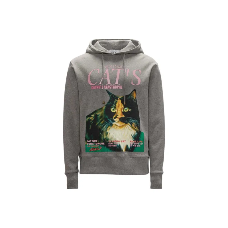 JW Anderson Cat print Organic Cotton Hoodie-0